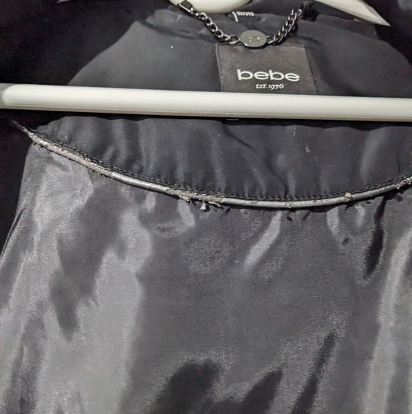 Bebe women's winter down puffer hooded jacket, black, size 3X - Picture 14 of 14